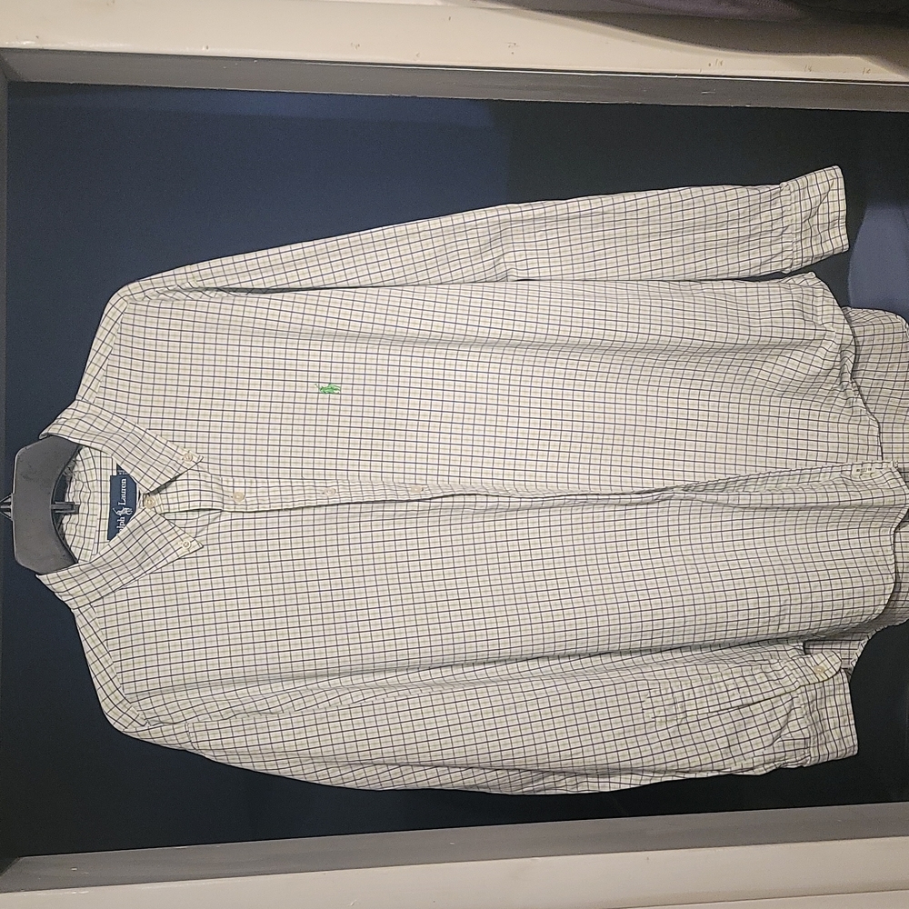 POLO RALPH LAUREN mens striped classic fit long sleeve shirt 👕.